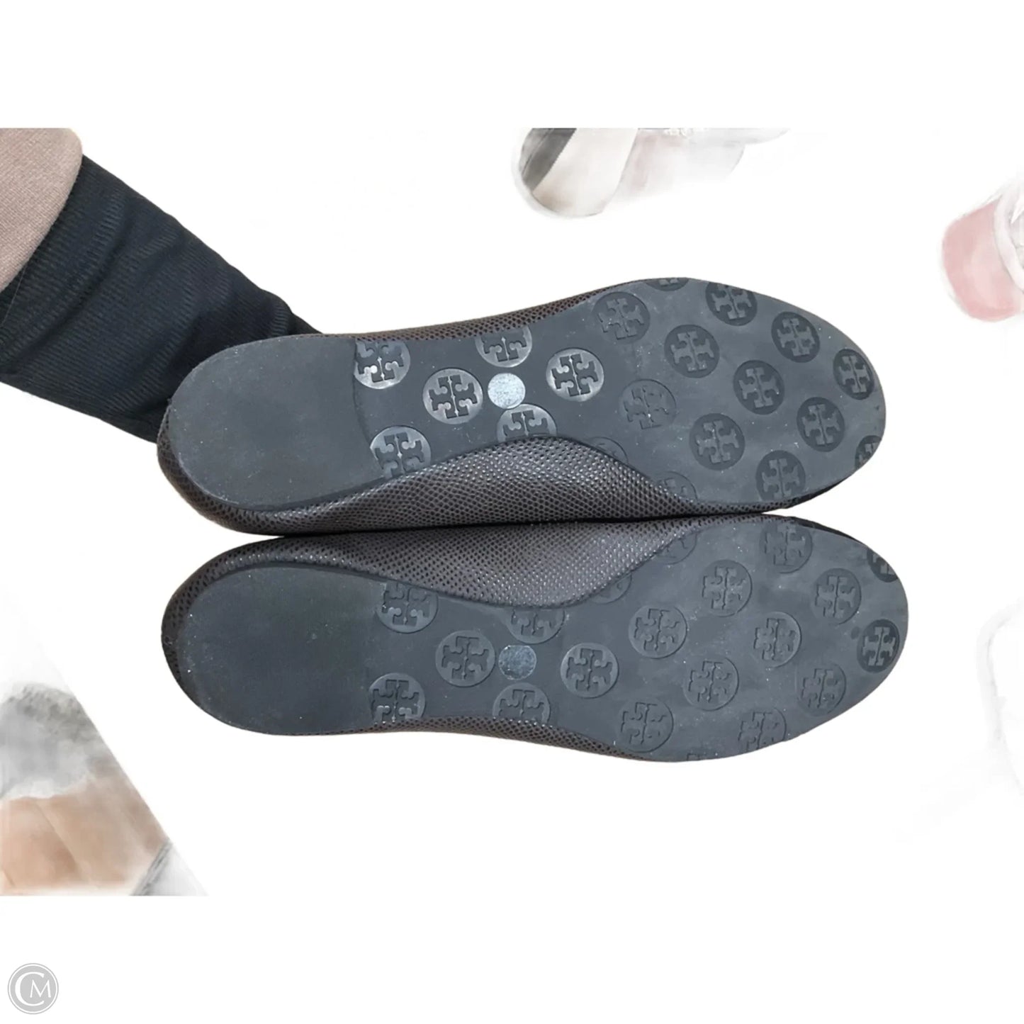 Shoes Designer By Tory Burch In Black & Grey, Size: 7.5