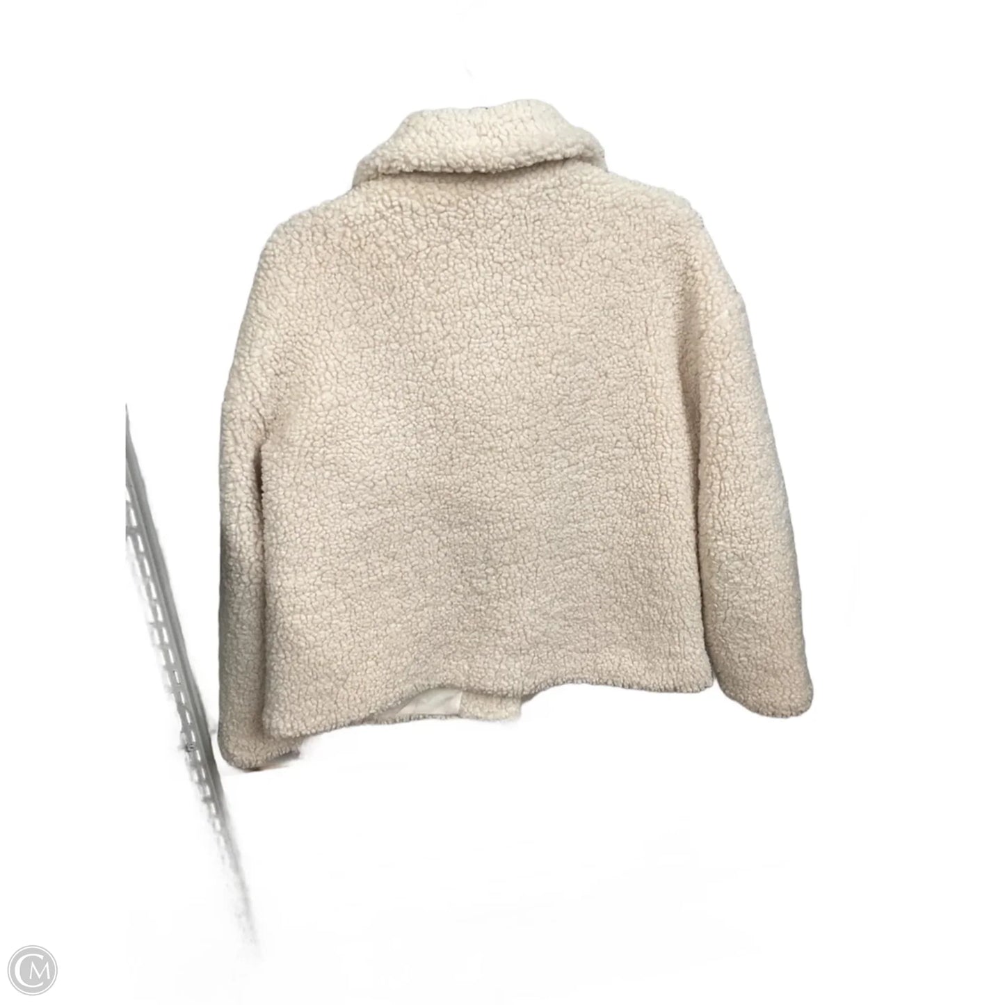 Jacket Faux Fur & Sherpa By Dex In Cream, Size: M