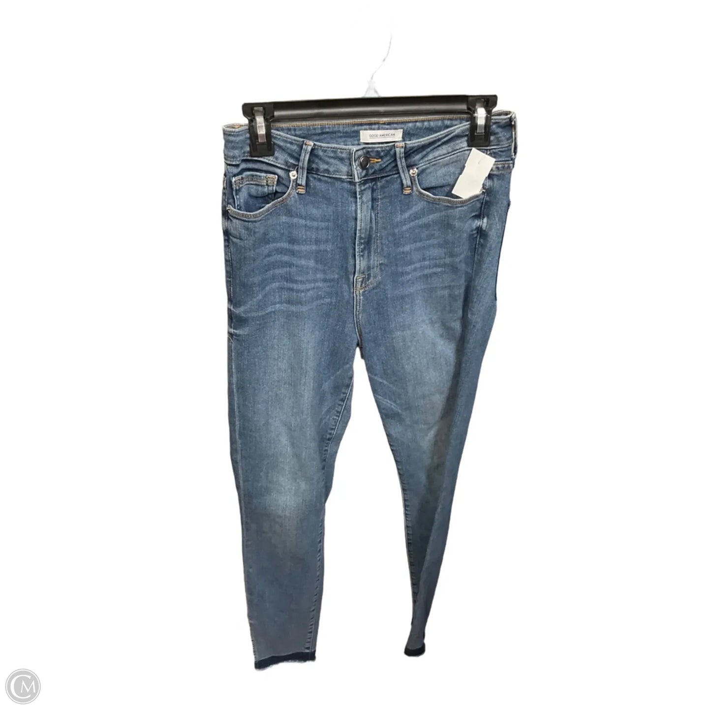 Jeans Skinny By Good American In Blue Denim, Size: 10