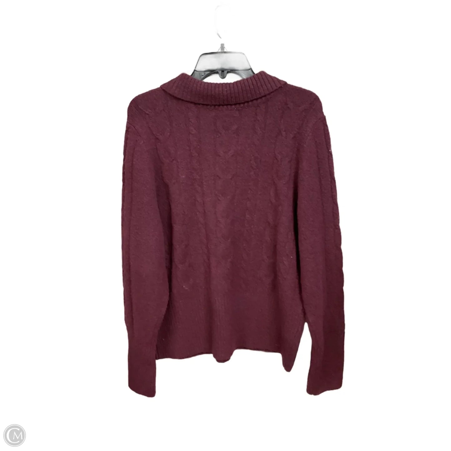 Sweater By Liz Claiborne In Maroon, Size: L
