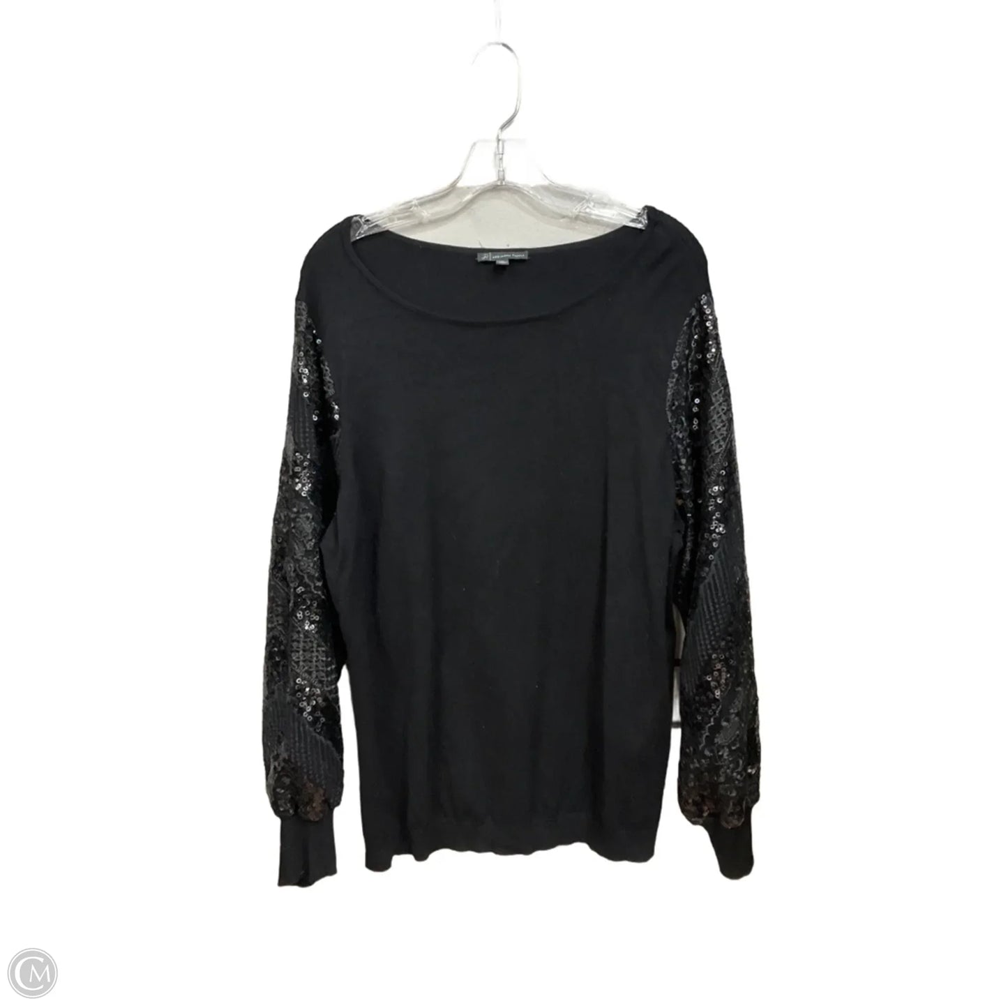 Top Long Sleeve By Adrianna Papell In Black, Size: Xl