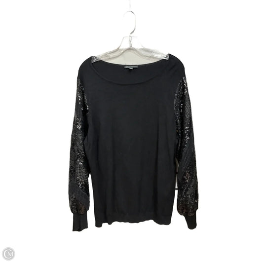 Top Long Sleeve By Adrianna Papell In Black, Size: Xl