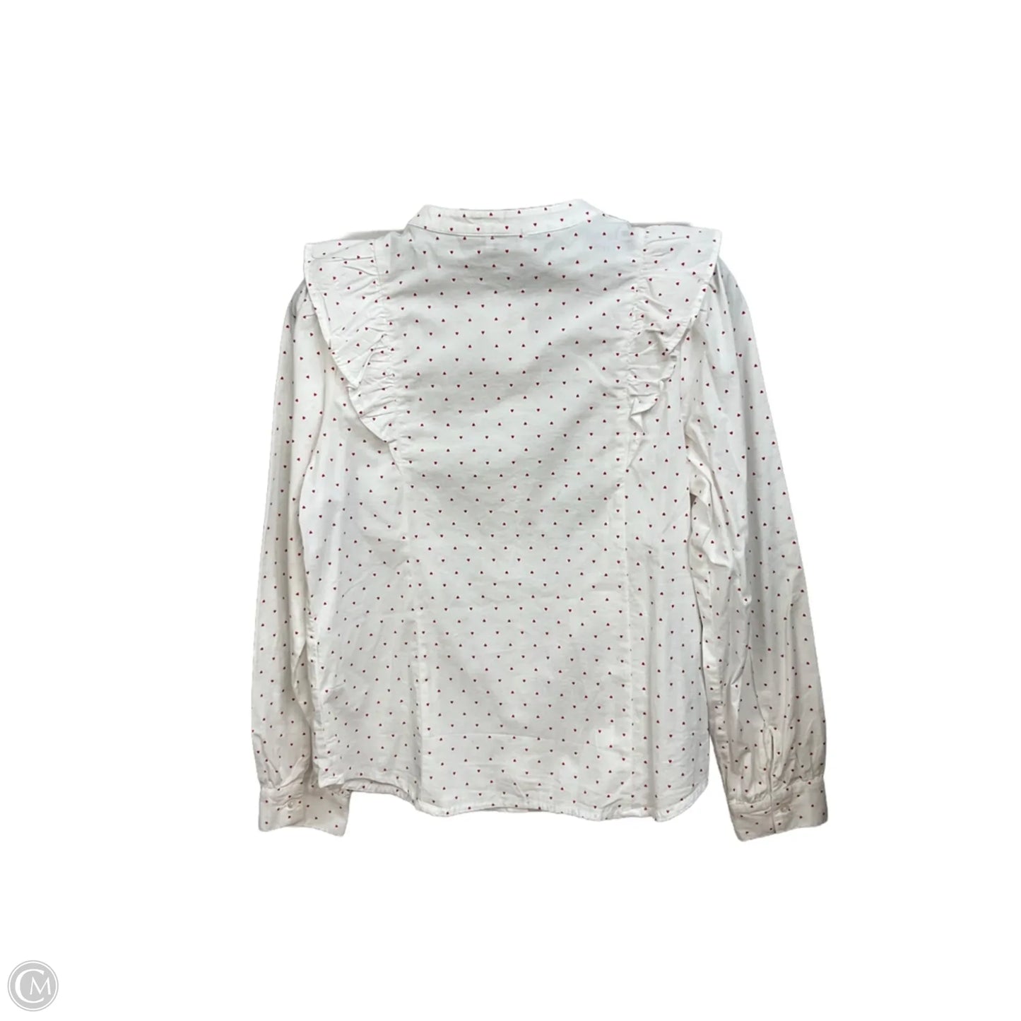 Blouse Long Sleeve By J. Crew In White, Size: S
