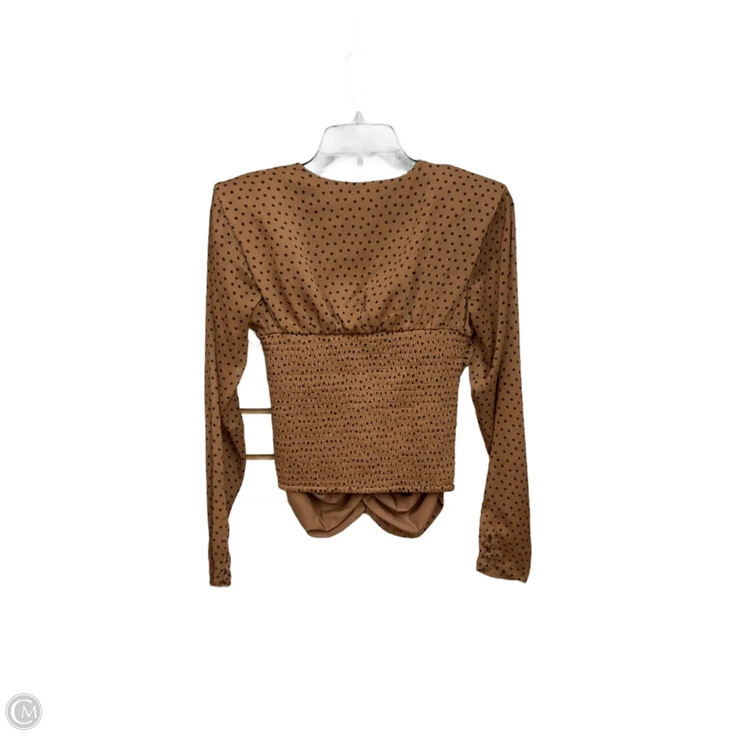 Top Long Sleeve By Express In Polkadot Pattern, Size: S