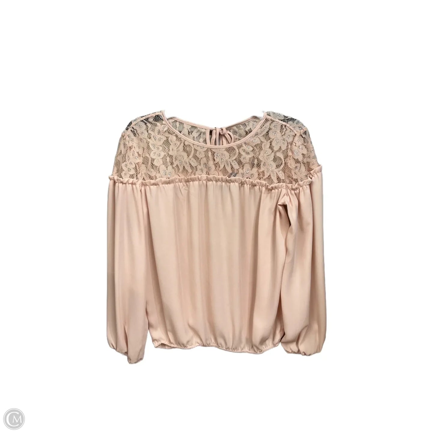 Blouse Long Sleeve By Soho Apparel In Peach, Size: Xs
