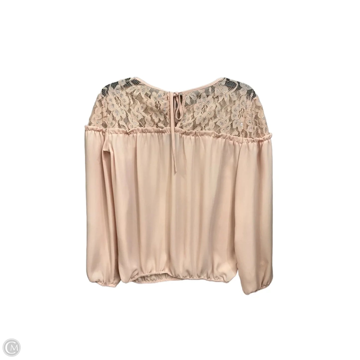 Blouse Long Sleeve By Soho Apparel In Peach, Size: Xs