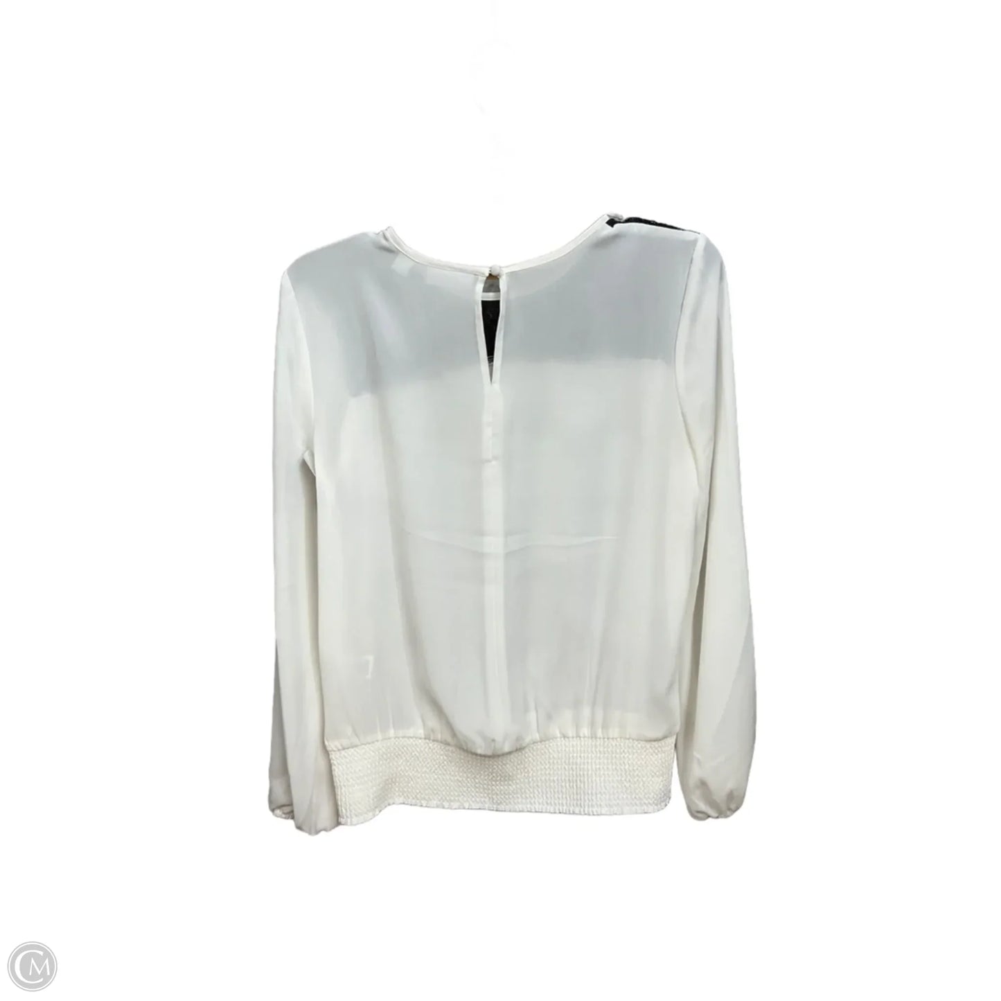 Blouse Long Sleeve By New York And Co In Black & White, Size: Xs