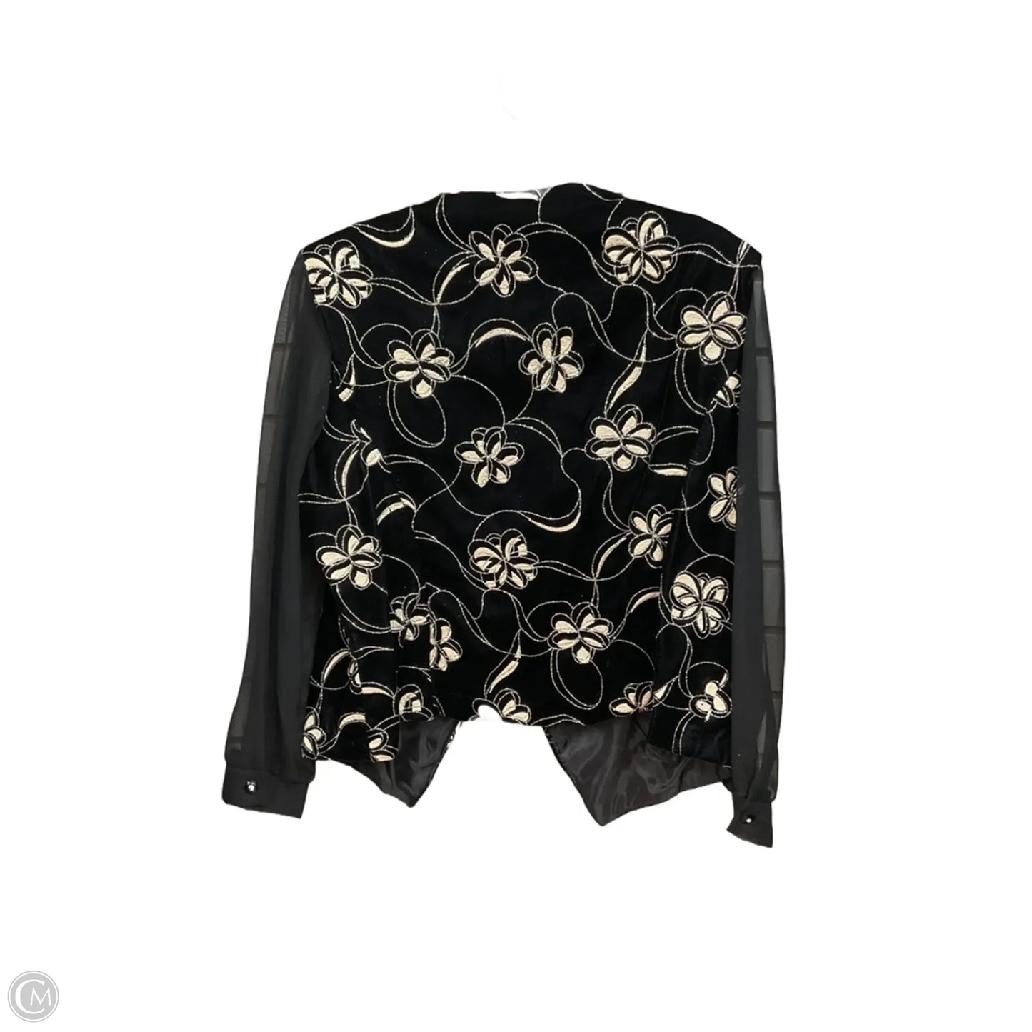 Blazer By Another Thyme In Black & Gold, Size: Xl