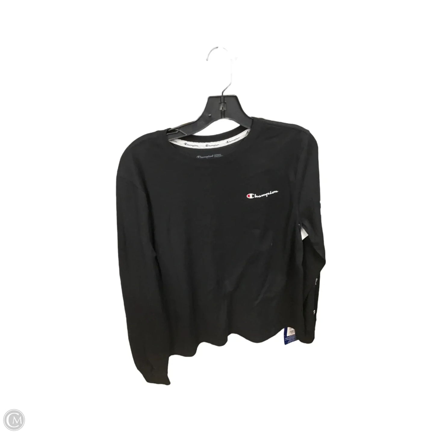Top Long Sleeve Basic By Champion In Black, Size: L