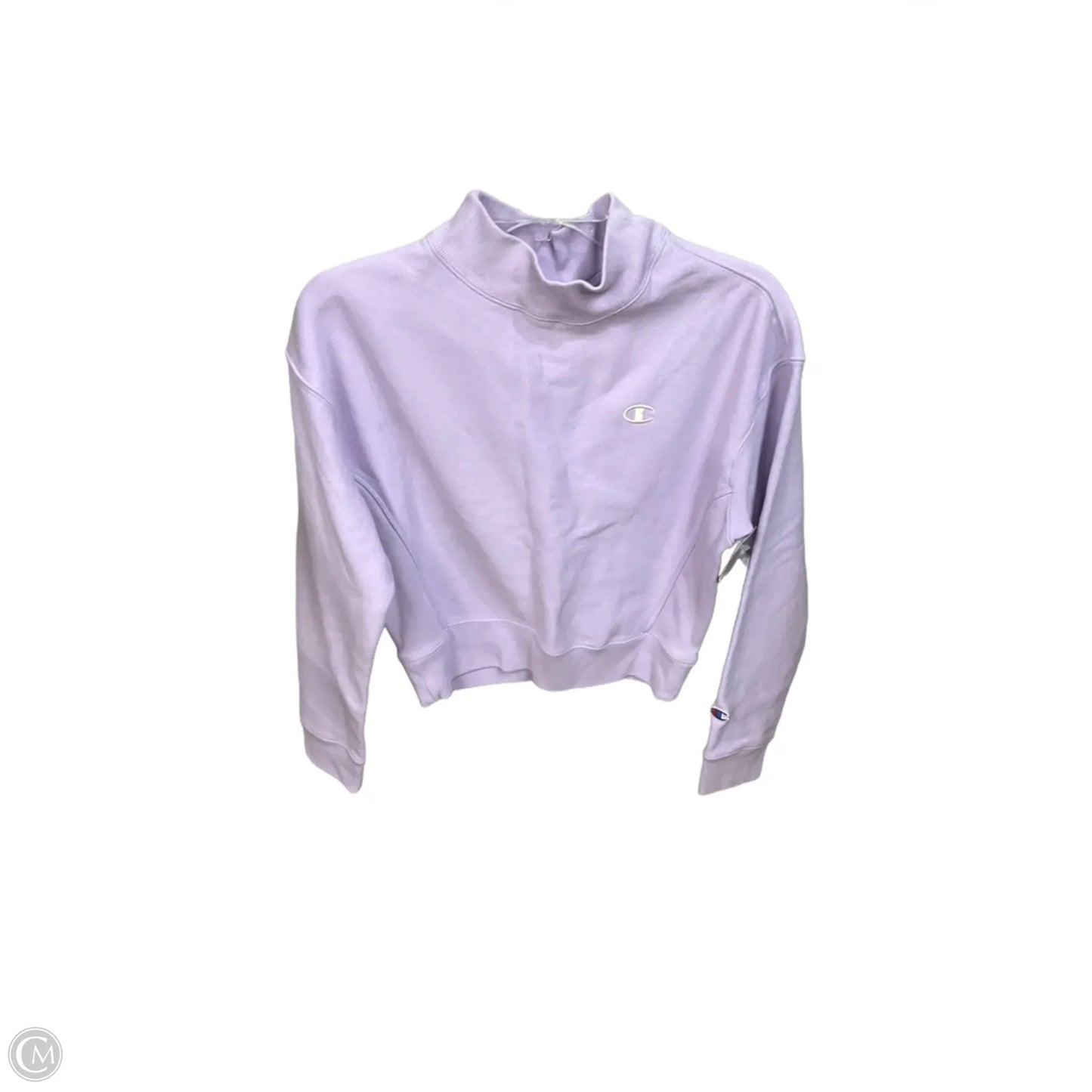 Athletic Sweatshirt Collar By Champion In Purple, Size: M