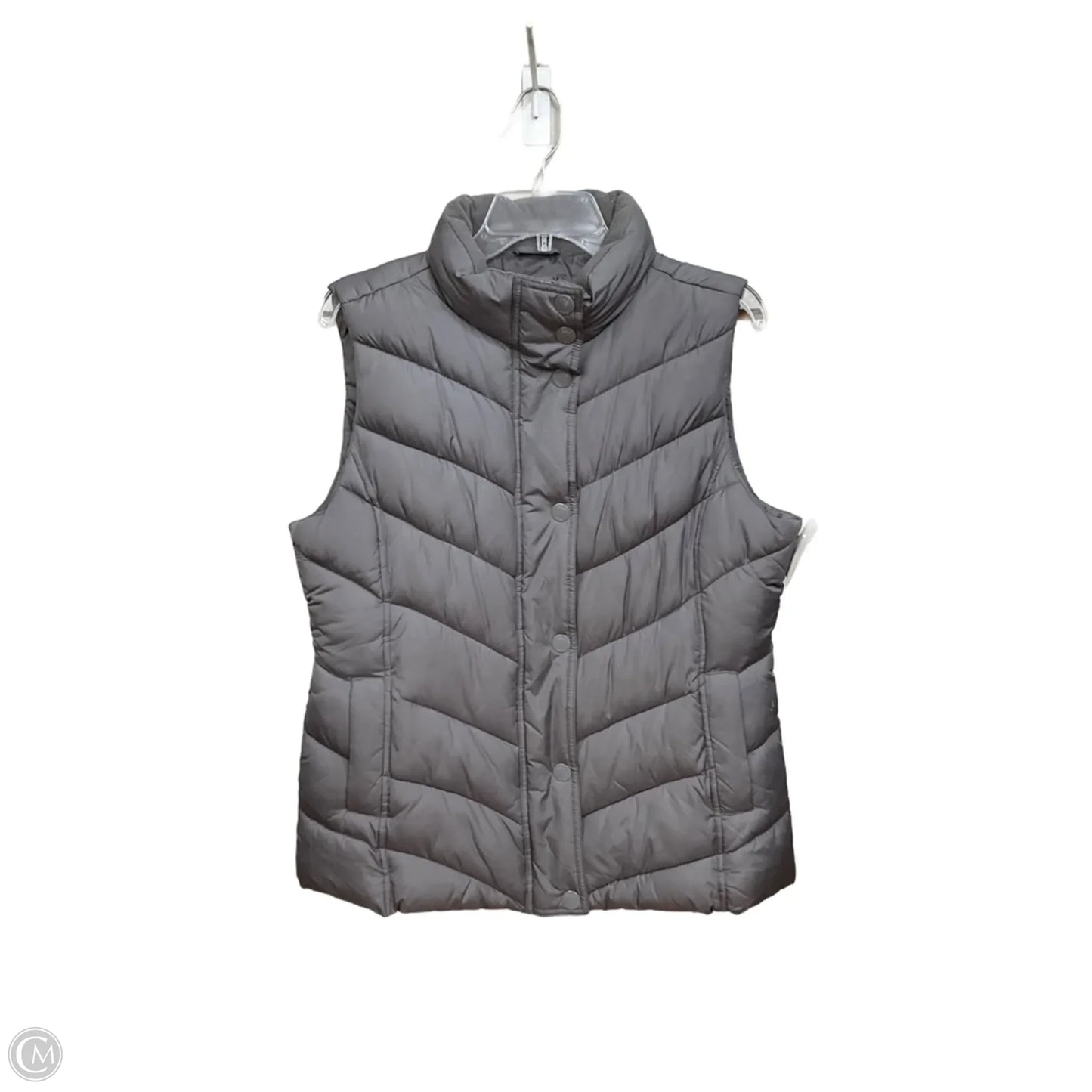 Vest Puffer & Quilted By Gap In Grey, Size: L