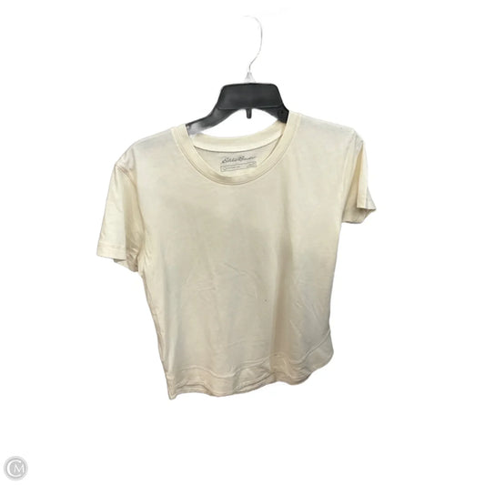Top Short Sleeve Basic By Eddie Bauer In Cream, Size: Xs
