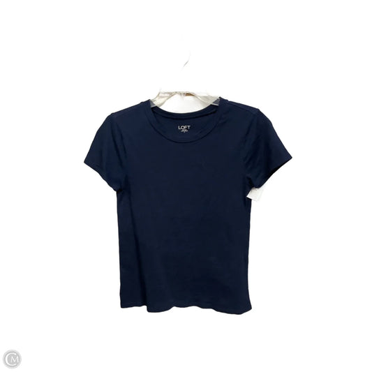Top Short Sleeve Basic By Loft In Navy, Size: S