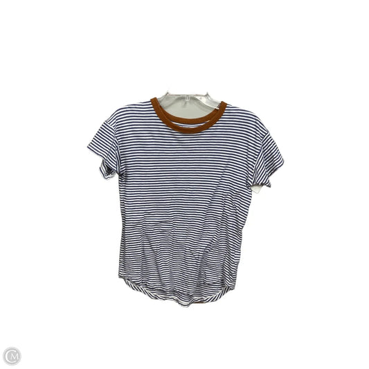 Top Short Sleeve Basic By Madewell In Striped Pattern, Size: Xs