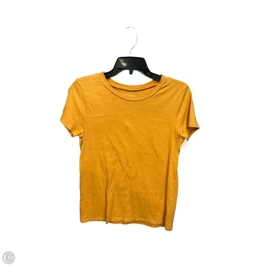 Top Short Sleeve Basic By Loft In Yellow, Size: S