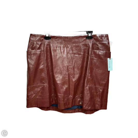 Skirt Mini & Short By Maeve In Maroon, Size: 16