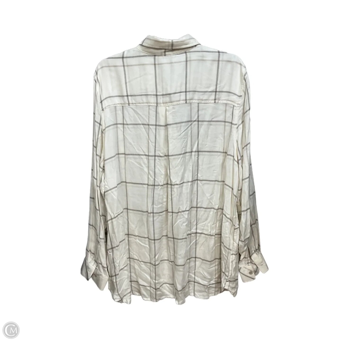 Top Long Sleeve By Dex In Plaid Pattern, Size: 2x