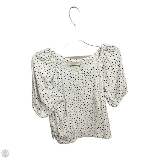 Top Short Sleeve By Loft In Polkadot Pattern, Size: S