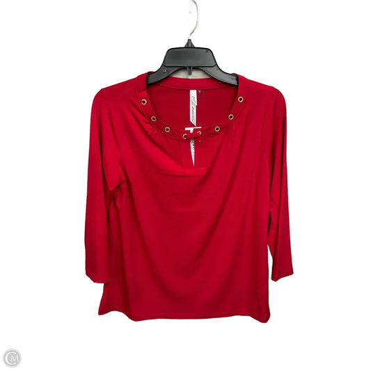 Top 3/4 Sleeve By Clothes Mentor In Red, Size: Mp