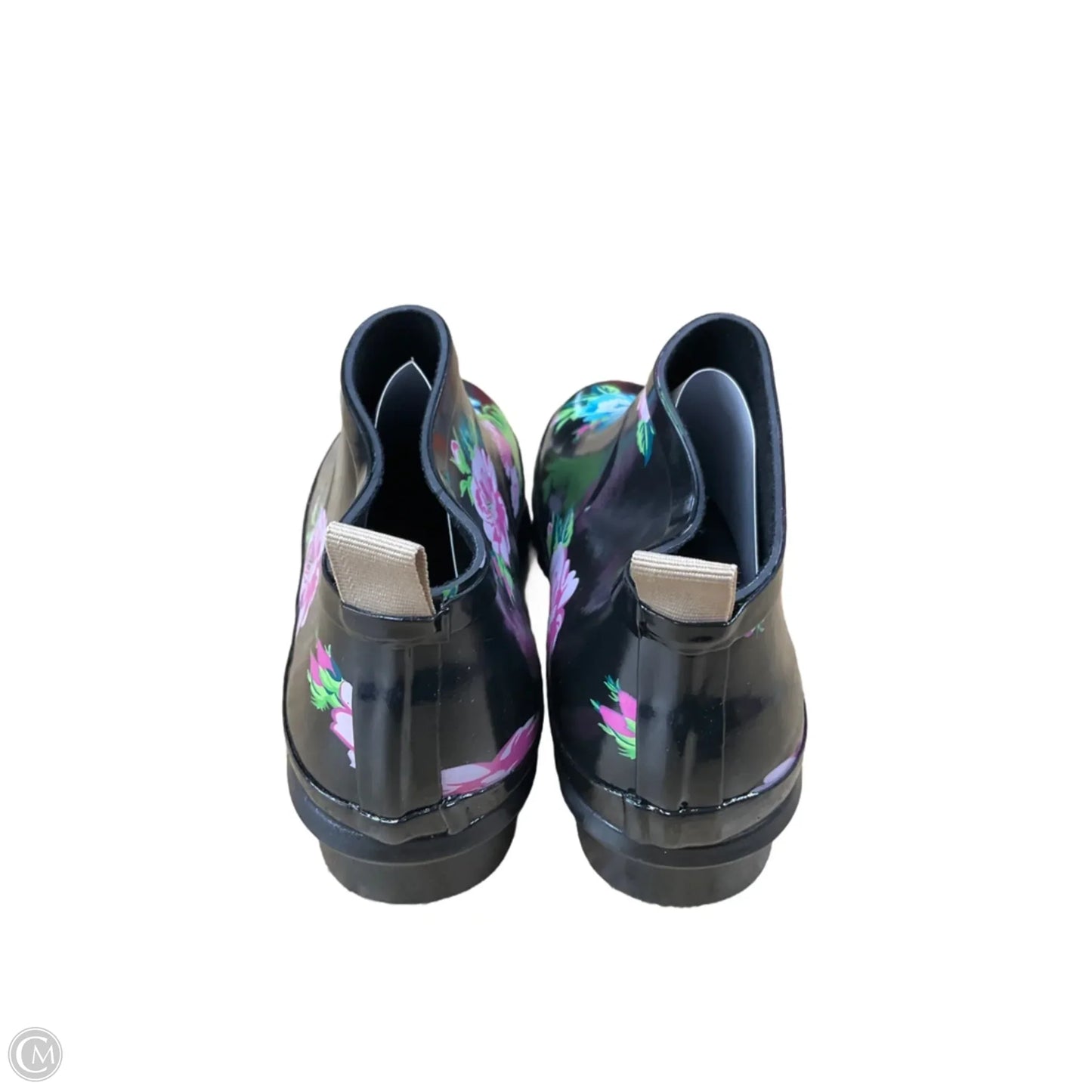 Boots Rain By Clothes Mentor In Floral Print, Size: 8
