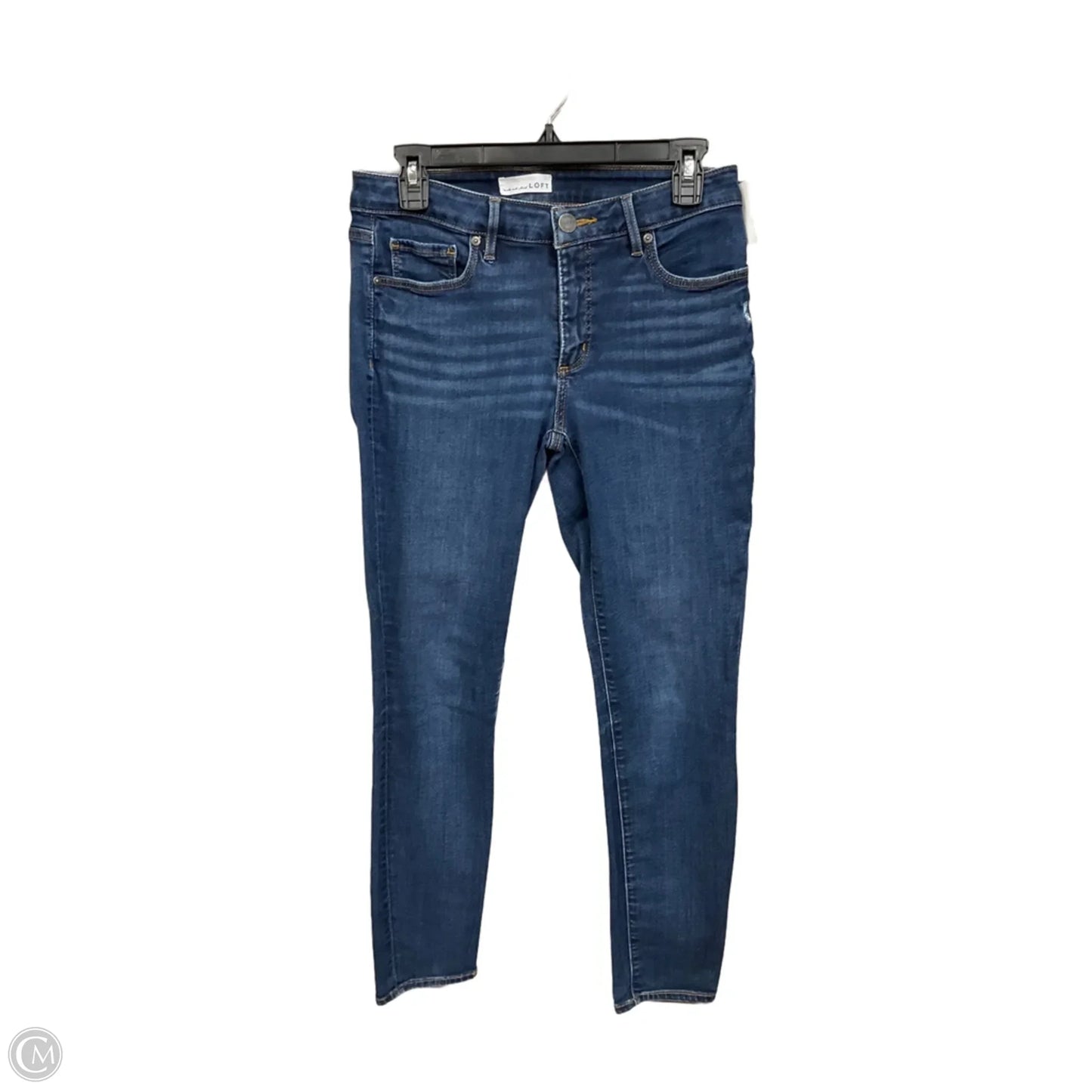 Jeans Skinny By Loft In Blue Denim, Size: 4