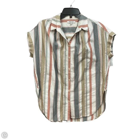 Top Short Sleeve By Madewell In Striped Pattern, Size: Xs