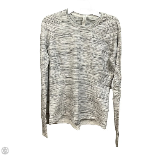 Athletic Top Long Sleeve Crewneck By Lululemon In Grey, Size: M