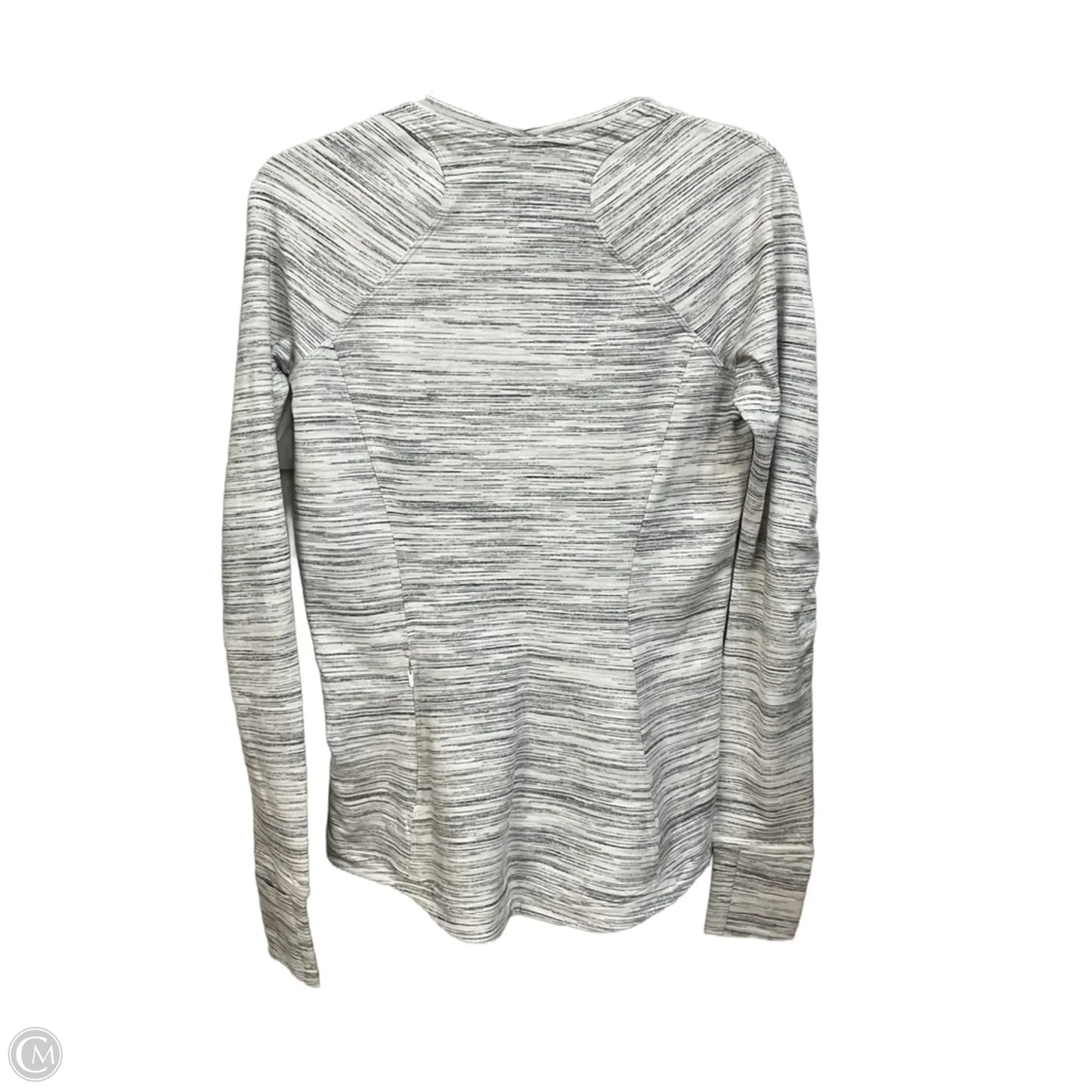 Athletic Top Long Sleeve Crewneck By Lululemon In Grey, Size: M