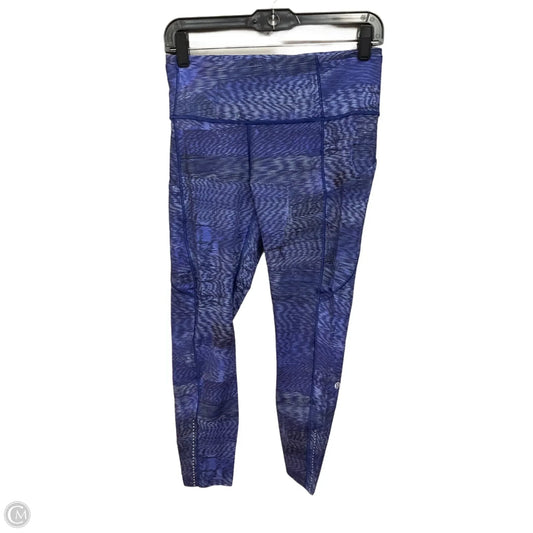 Athletic Leggings By Lululemon In Blue, Size: M