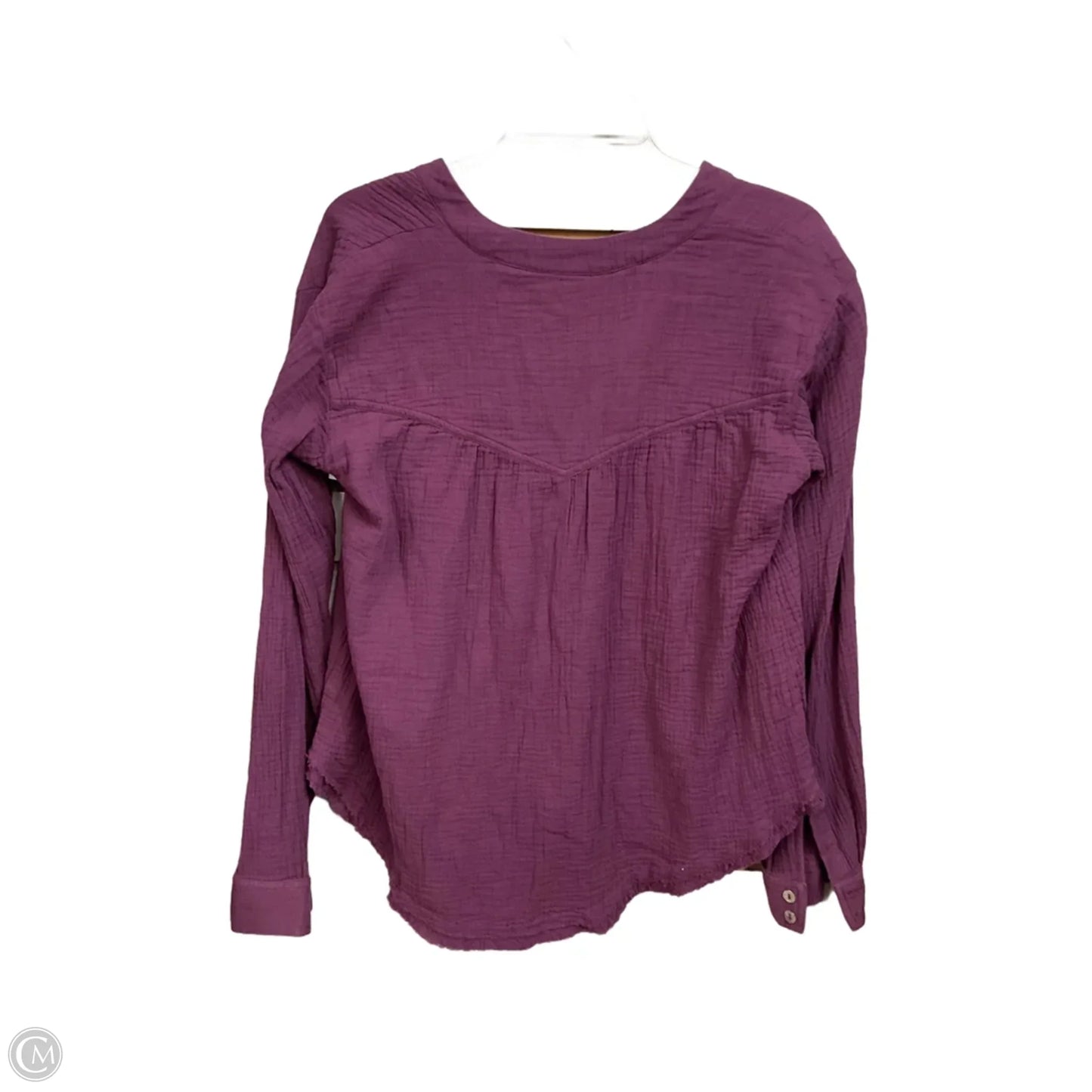 Top Long Sleeve By Free People In Purple, Size: S