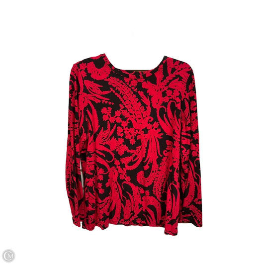 Top Long Sleeve By Chicos In Floral Print, Size: L