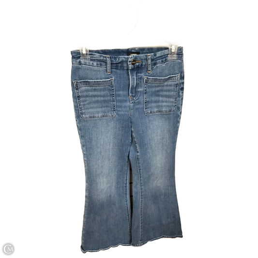 Jeans Flared By Express In Blue Denim, Size: S