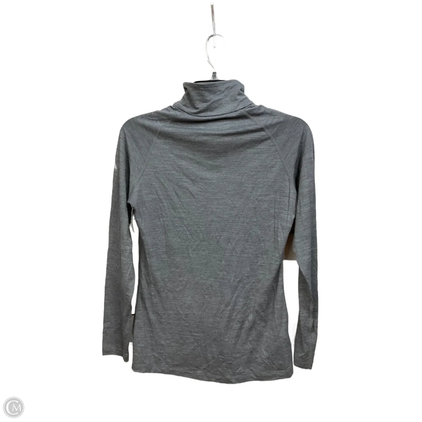 Athletic Top Long Sleeve Collar By Eddie Bauer In Grey, Size: M