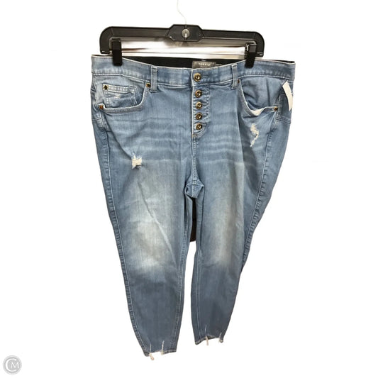Jeans Skinny By Torrid In Blue Denim, Size: 16