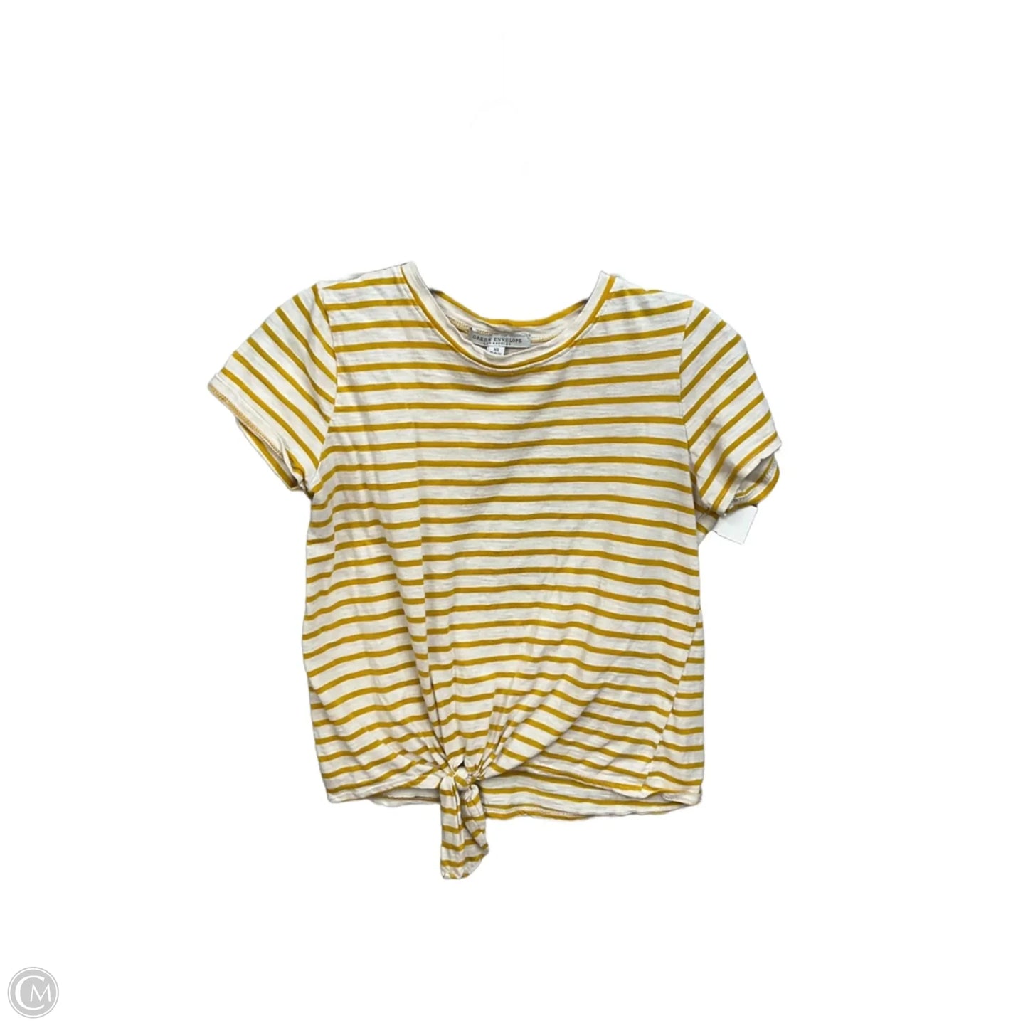 Top Short Sleeve Basic By Green Envelope In Striped Pattern, Size: Xs