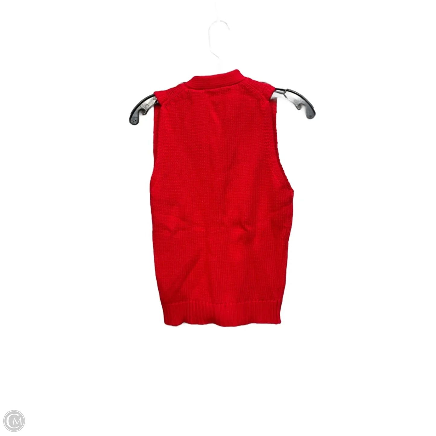Vest Sweater By Clothes Mentor In Red, Size: S