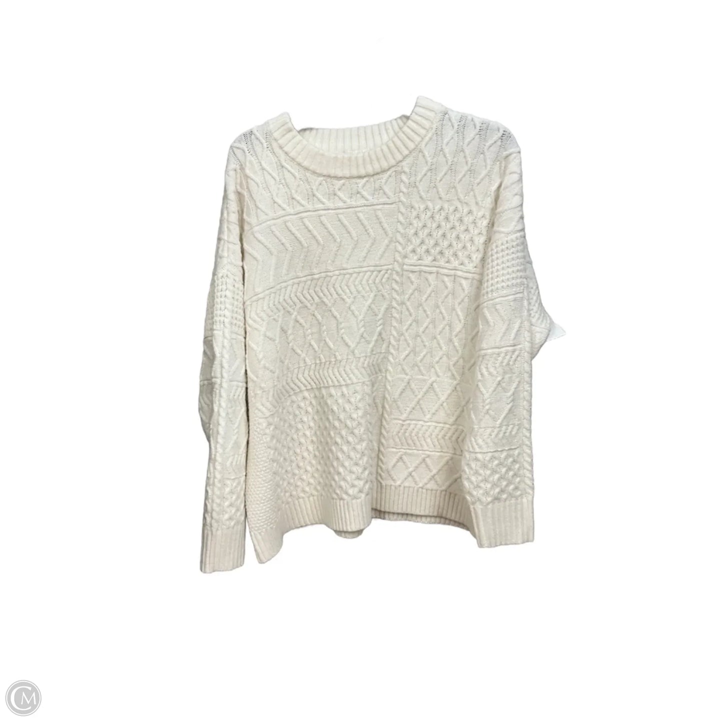 Sweater By Time And Tru In Cream, Size: 3x