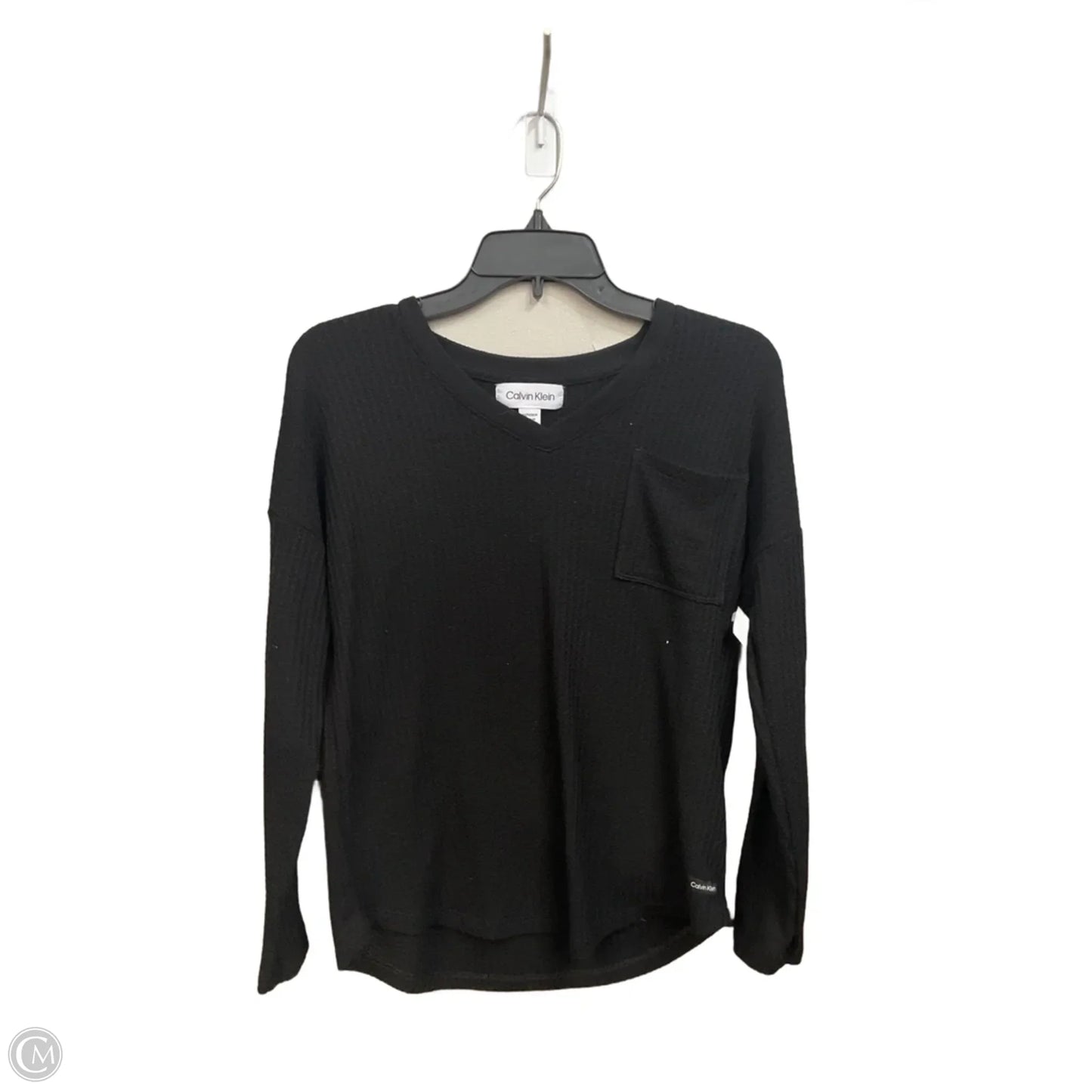 Top Long Sleeve Basic By Calvin Klein In Black, Size: Xs