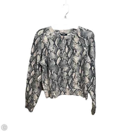 Top Long Sleeve By Paige In Snakeskin Print, Size: S