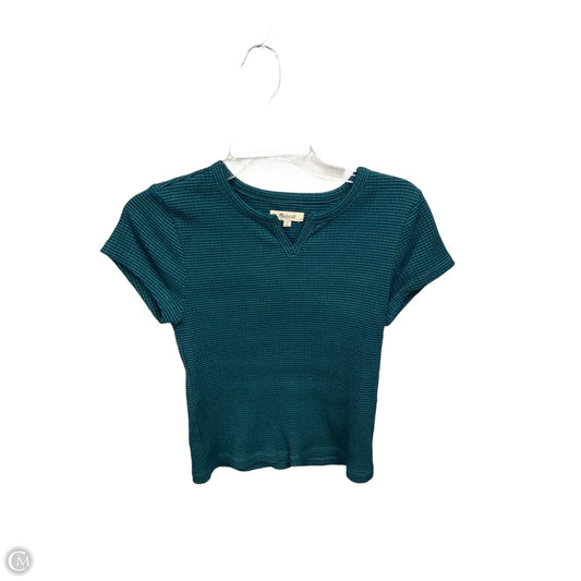 Top Short Sleeve By Madewell In Striped Pattern, Size: M