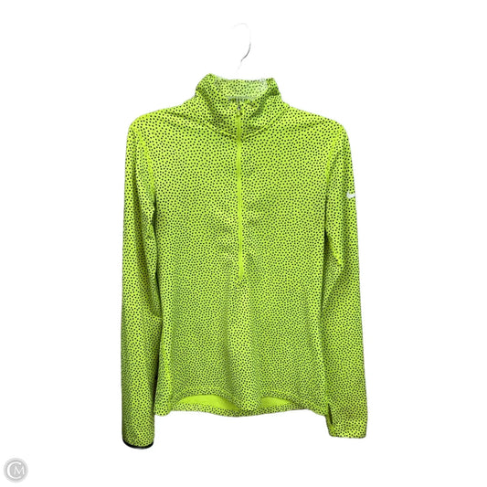 Athletic Top Long Sleeve Collar By Nike Apparel In Polkadot Pattern, Size: M