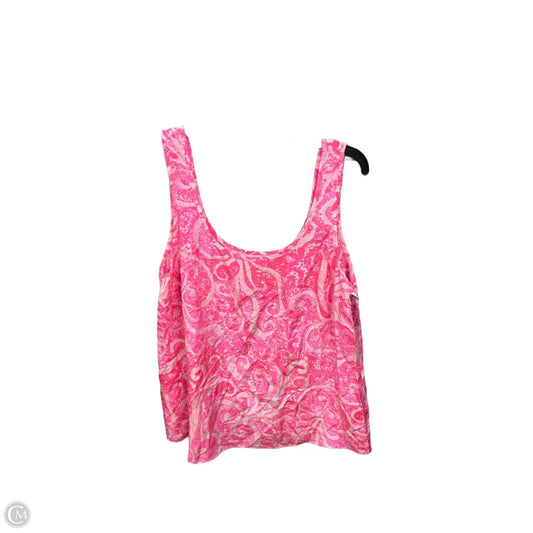 Top Sleeveless Designer By Lilly Pulitzer In Pink, Size: L