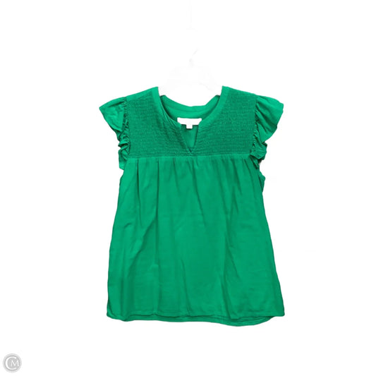 Top Sleeveless By Loft In Green, Size: S