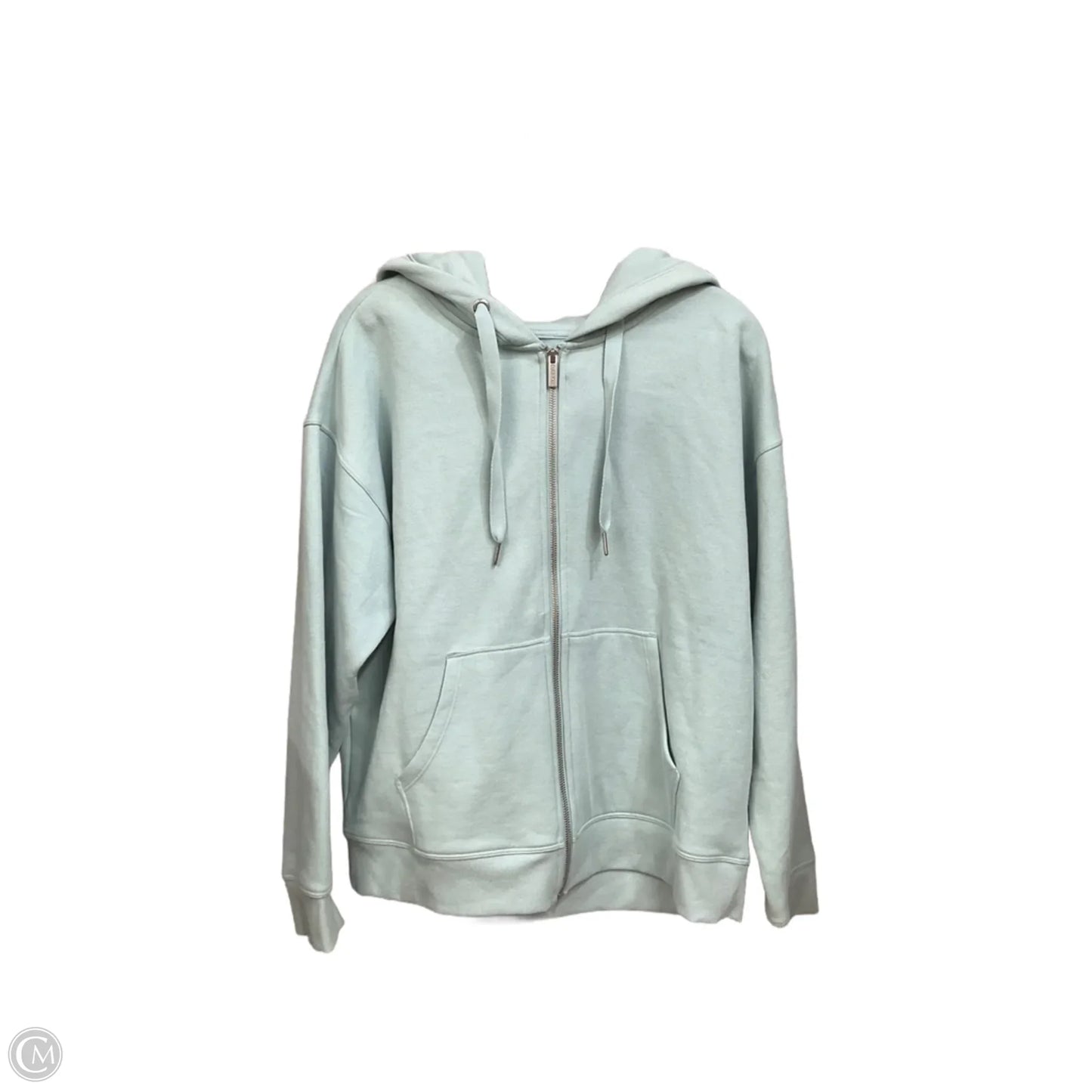 Athletic Jacket By Calvin Klein Performance In Aqua, Size: L