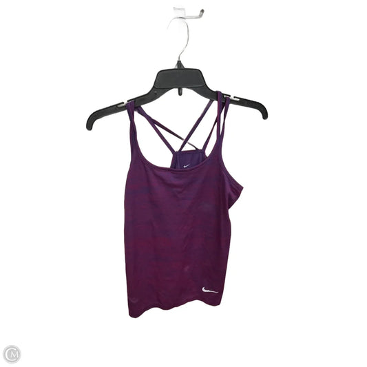 Athletic Tank Top By Nike Apparel In Purple, Size: S