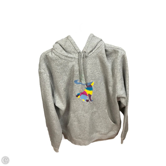 Sweatshirt Hoodie By Nike Apparel In Grey, Size: M