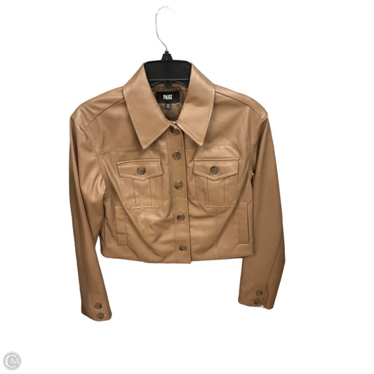 Jacket Moto By Paige In Brown, Size: Xxs