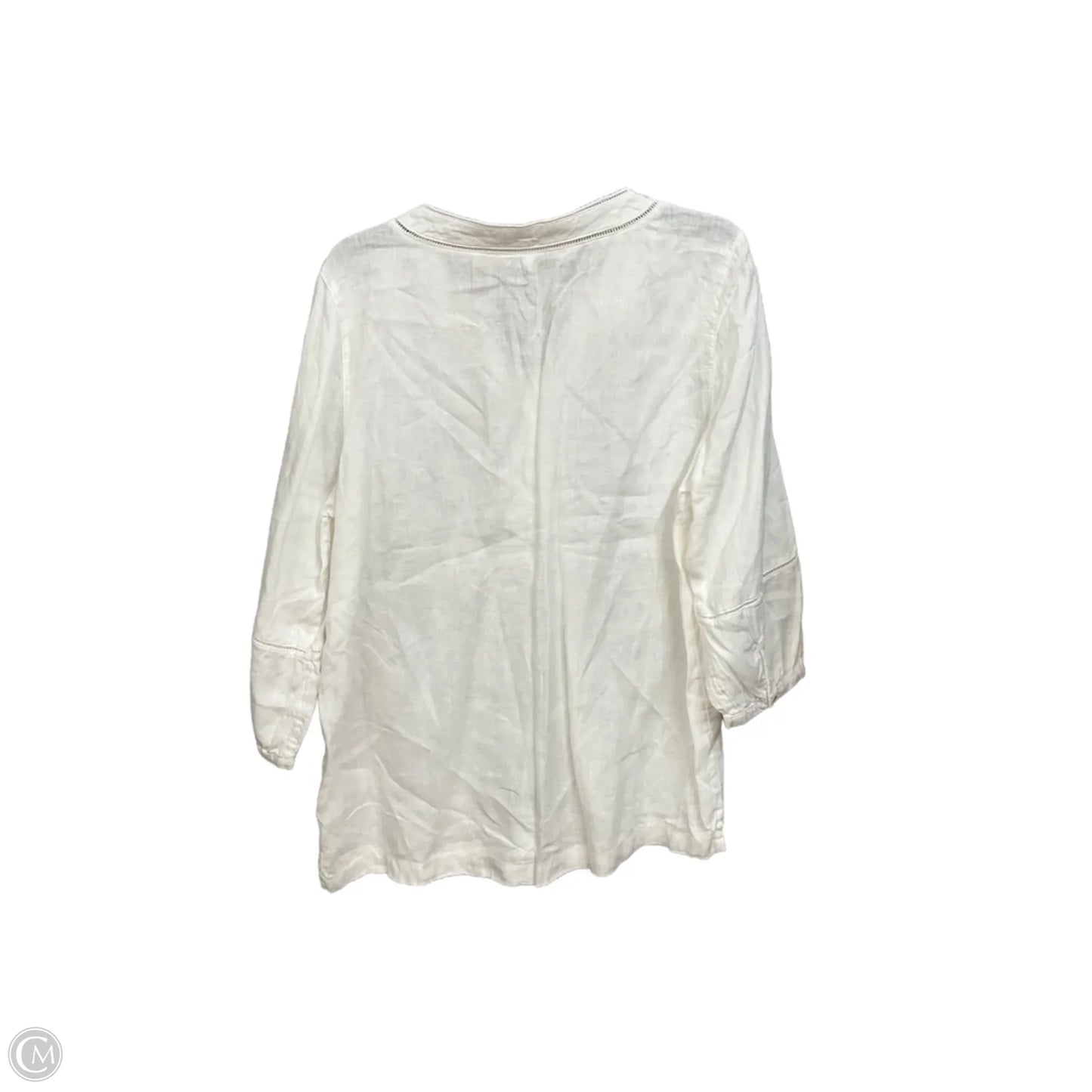 Blouse Long Sleeve By Joie In White, Size: L