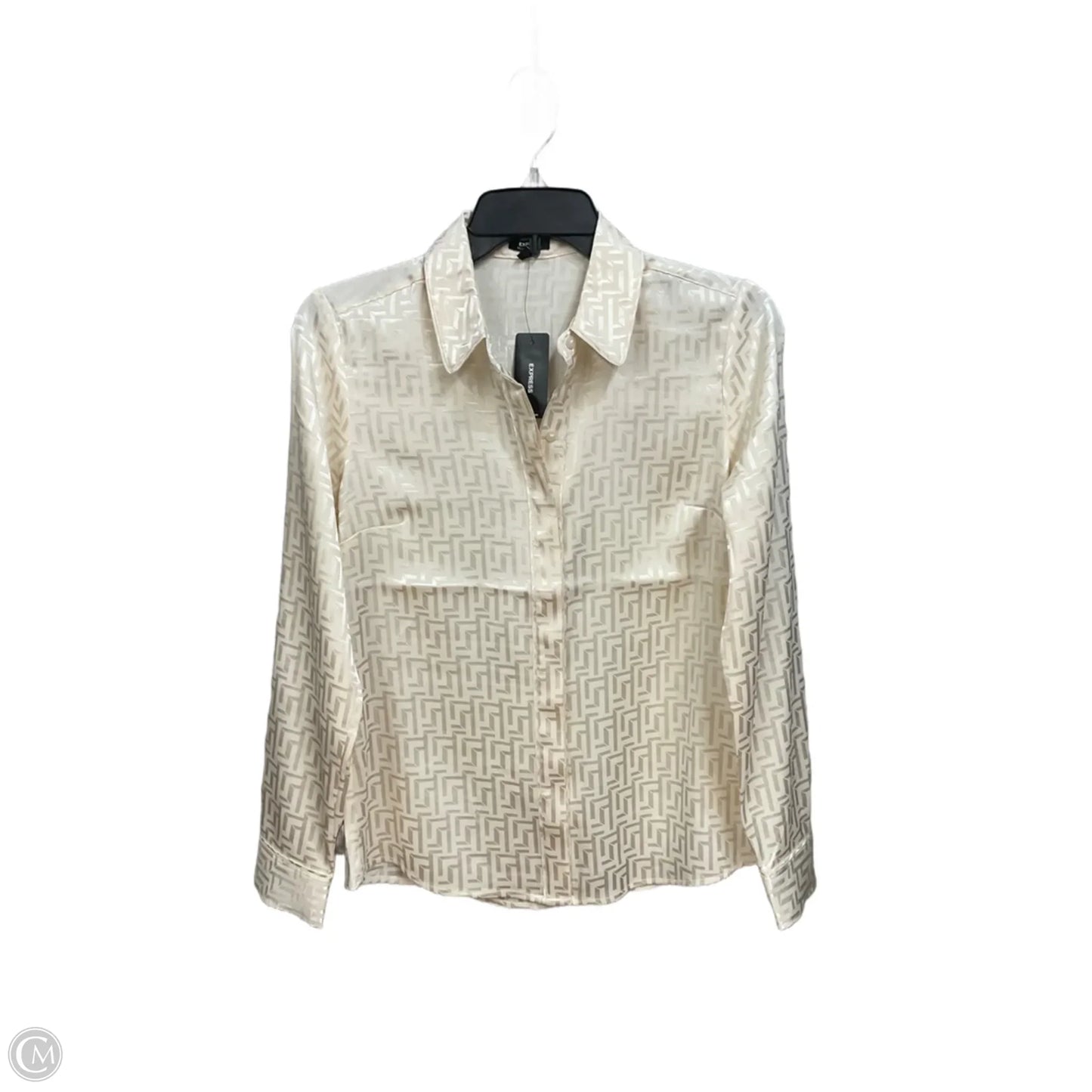 Blouse Long Sleeve By Express In Ivory, Size: Xs