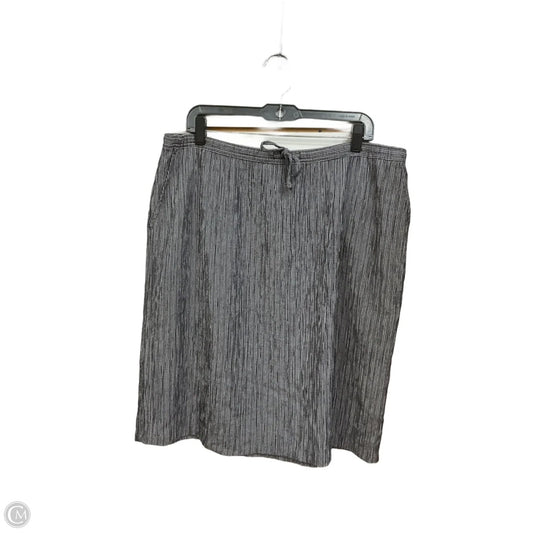 Skirt Midi By Style And Company In Black & White, Size: Xl